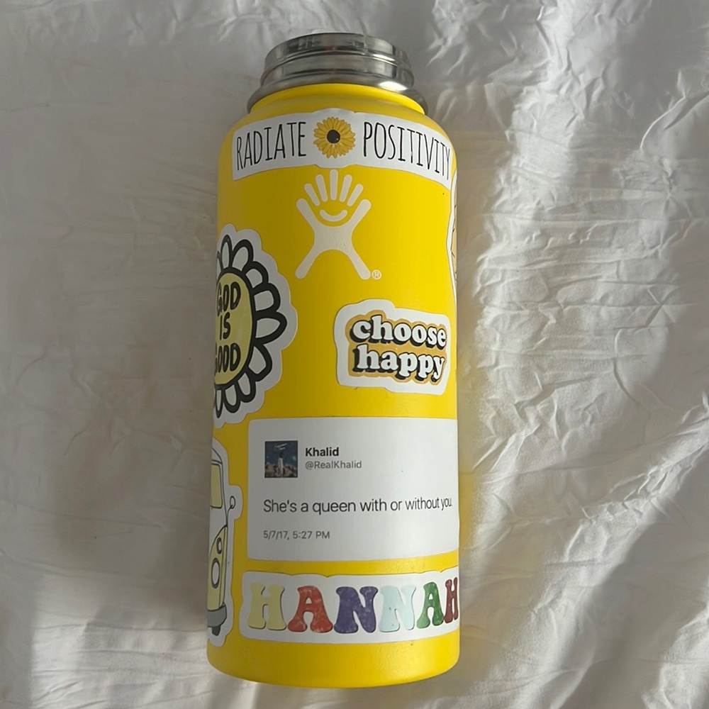 32 oz Yellow Hydroflask Wide Mouth